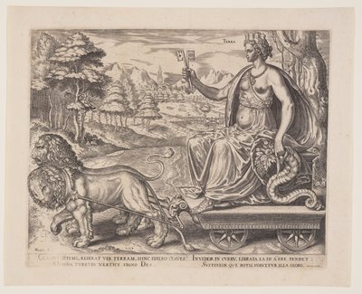 La terre, tirée des Quatre éléments - Philips Galle