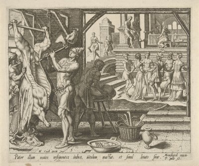Le veau gras est abattu - Philips Galle