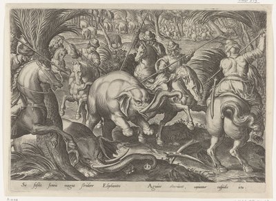 Chasse aux éléphants (Jachttaferelen) - Philips Galle