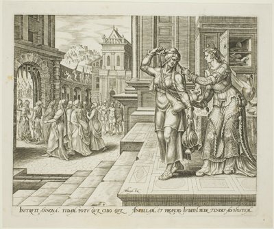 Judith se préparant à partir pour le camp des ennemis, planche 4 de l
