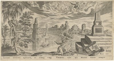 Paysage avec Élisée recevant le manteau d