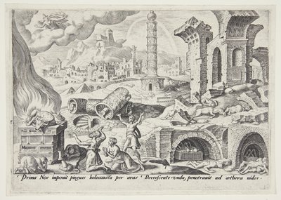 Le sacrifice de Noé - Philips Galle