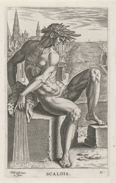 Dieu de la rivière Scaldis - Philips Galle