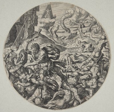 Samson frappant les Philistins avec la mâchoire d