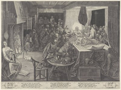 Lit de mort de Marie - Philips Galle