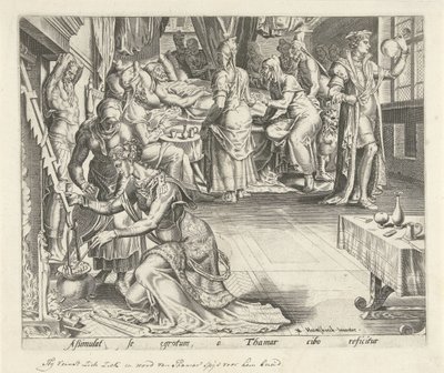 Tamar cuisine pour Amnon (Histoire de Tamar et Amnon) - Philips Galle