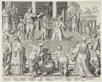 Le Livre de la Loi lu devant le peuple - Philips Galle