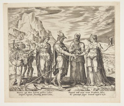 Le mariage du travail et de la diligence - Philips Galle