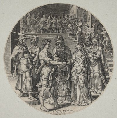 Le mariage de Samson et de la femme philistine - Philips Galle