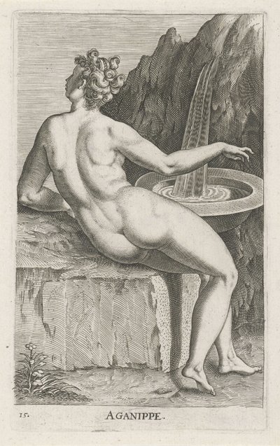 Nymphe des eaux Aganippe - Philips Galle