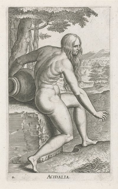 Nymphe des eaux Vénus Acidalia (Stroom- en waternimfen) - Philips Galle