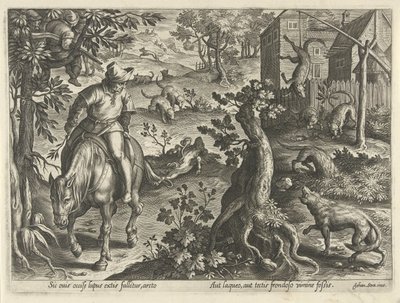 Chasse aux loups avec des pièges - Philips Galle