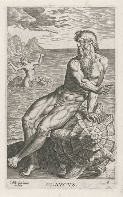 Dieu de la mer Glaucus - Philips Galle