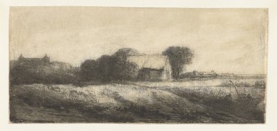 Paysage avec un pêcheur dans un bateau - Philips Koninck (attributed to)