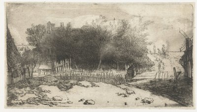 Paysage avec une clôture blanche - Philips Koninck