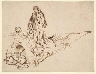 Étude du Christ et des Apôtres endormis - Philips Koninck