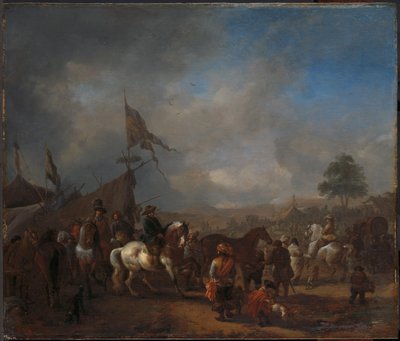 Une foire aux chevaux près d