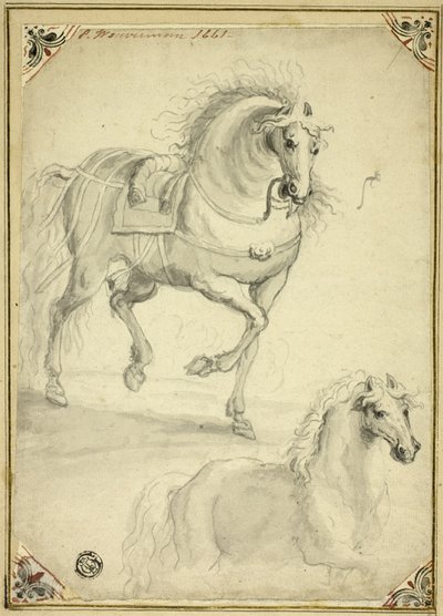 Deux croquis de chevaux au trot - Philips Wouwerman