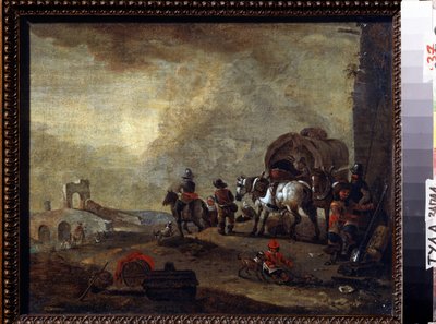 Voyageurs sur la route - Philips Wouwermans or Wouwerman