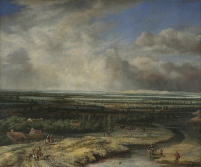 Paysage étendu avec une partie de chasse au faucon, vers 1670 - Philips de Koninck