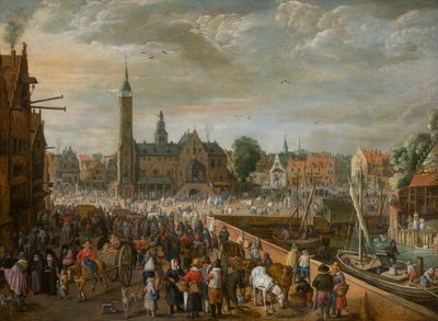 Vue du Grote Markt à Lier, début du 17ème siècle - Philips de Momper the Elder