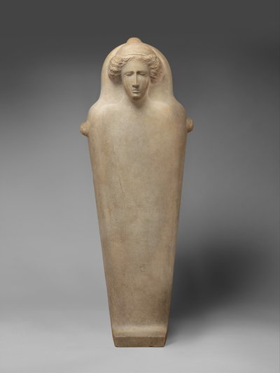 Sarcophage anthropoïde en marbre, vers 410 av. J.-C. (marbre de Paros) - Phoenician