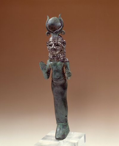 Antiquités orientales : déesse phénicienne. Statuette en bronze et argent. 700-600 av. J.-C. Paris, Musée du Louvre - Phoenician