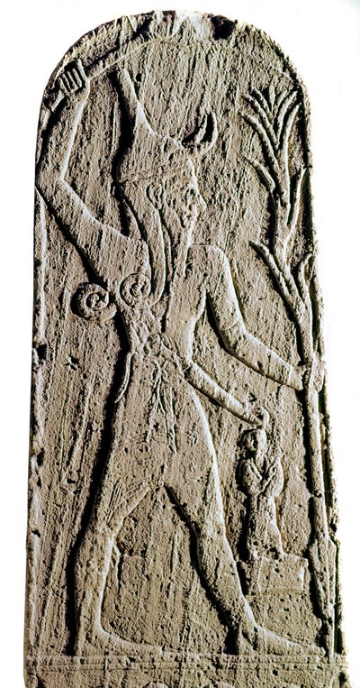 Art phénicien : stèle en calcaire du dieu Baal - Phoenician Phoenician