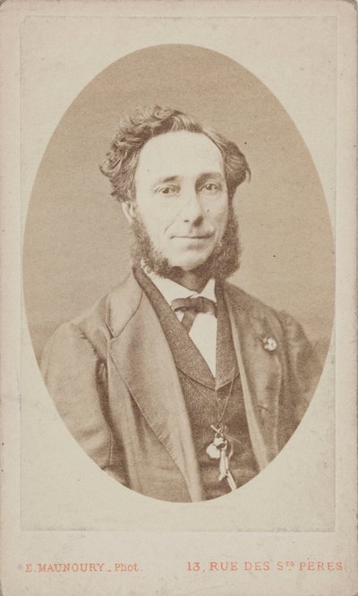 Portrait du violoniste et compositeur Camillo Sivori 1815-1894 - Photo studio Eugène Maunoury.