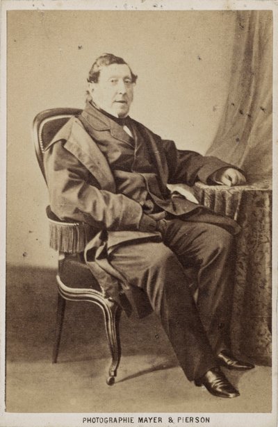 Portrait du compositeur Gioachino Antonio Rossini - Photo studio Mayer and Pierson.