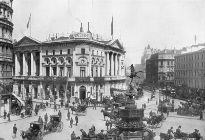 Piccadilly Circus, Westminster, Londres, vers 1910 1911 - Photochrom Co Ltd of London