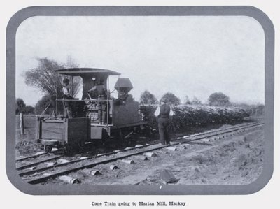 Train de canne à sucre allant au moulin de Marian, Mackay - Photographer Australian