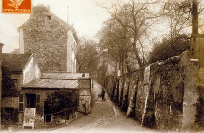 Rue Saint-Vincent, Montmartre, Paris, vers 1900 - Photographer French