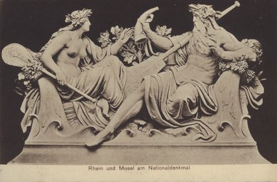 Figures allégoriques représentant le Rhin et la Moselle sur le Nationaldenkmal, monument commémorant l