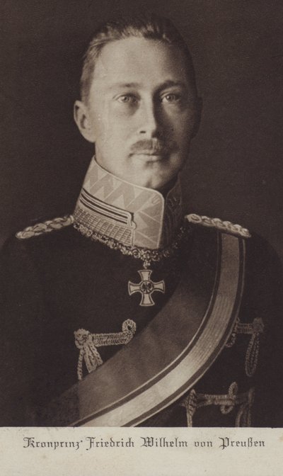Prince héritier Wilhelm, fils aîné du Kaiser Wilhelm II d