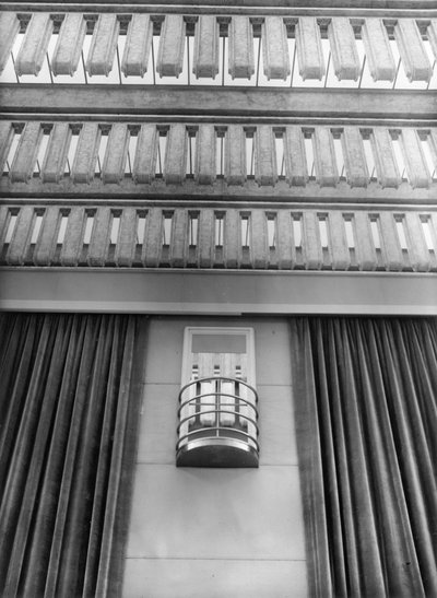 Détail du mur de la Hauptfunksaal dans le bâtiment NORAG à Hambourg, vers 1931 - Photographer German