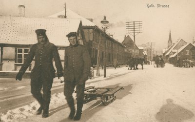 Occupation allemande de Jelgava en Lettonie pendant la Première Guerre mondiale - Photographer German