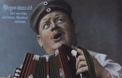 Soldat allemand jouant de l