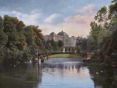 Hambourg: Jardin Botanique avec le Bâtiment de la Direction des Douanes - Photographer German