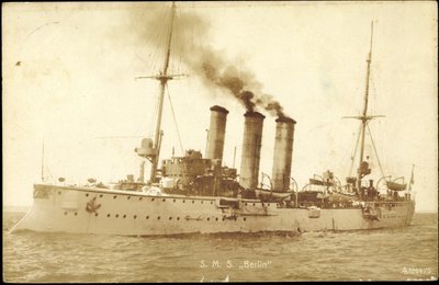 Photo de navires de guerre Allemagne, S. M. S. Berlin - Photographer German