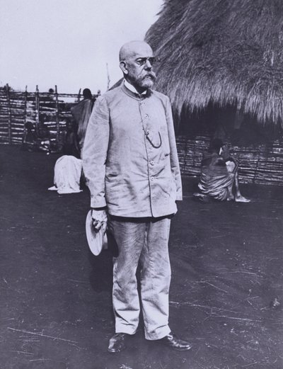 Robert Koch, médecin et bactériologiste allemand, en Afrique - Photographer German