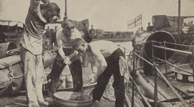 La lessive quotidienne à bord d