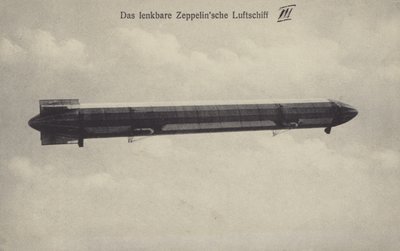Zeppelin LZ III en vol - Photographer German