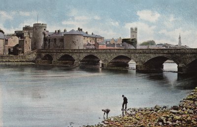 Irlande du Sud : Pont de Thomond et château de King John, Limerick (photo en couleur) - Photographer Irish