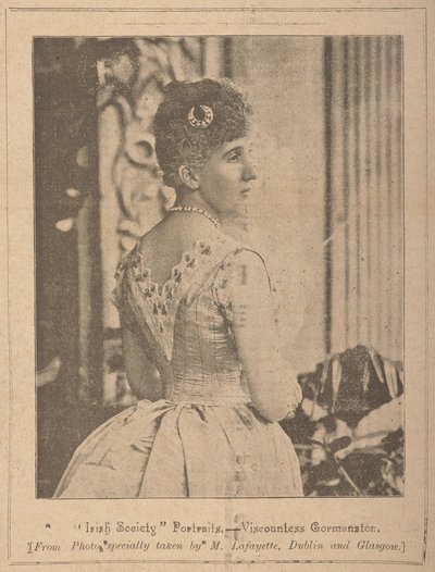 Vicomtesse Gormanston, "Irish Society" [journal] Vol. VII No. 353 13 octobre 1894 - Photographer Irish