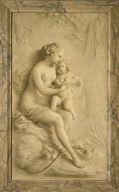 Vénus et Cupidon - Piat Joseph Sauvage