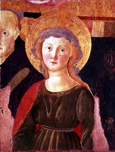 Saint Pierre Martyr et une Sainte (détail) - Pier Francesco Fiorentino