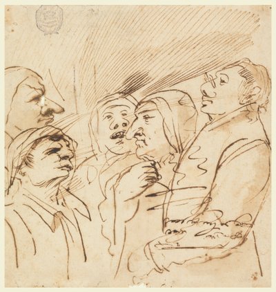 Cinq figures grotesques - Pier Francesco Mola