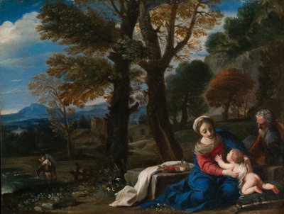 Le Repos pendant la fuite en Égypte, c.1645 - Pier Francesco Mola