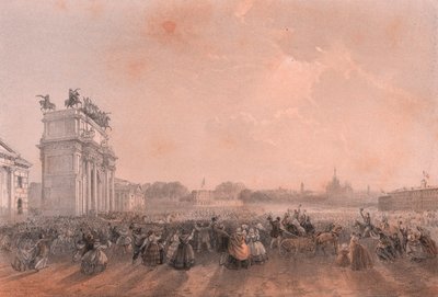 Entrée de Victor-Emmanuel II et Napoléon II à Milan, Lombardie - Blaise Nicolas Le Sueur